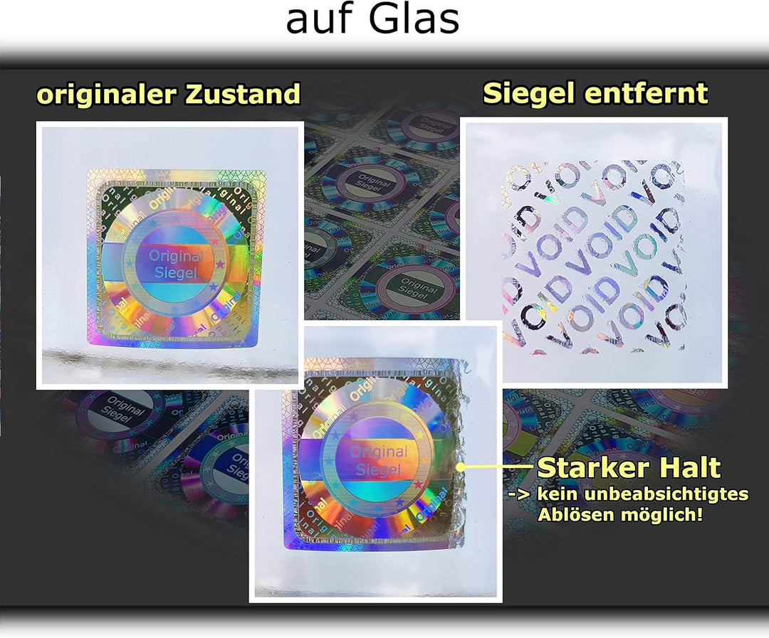 2010 Stk - 3D Hologramm Original-Siegel 25mm - Sicherheitssiegel Qualitäts-Siegel Siegeletiketten Ga