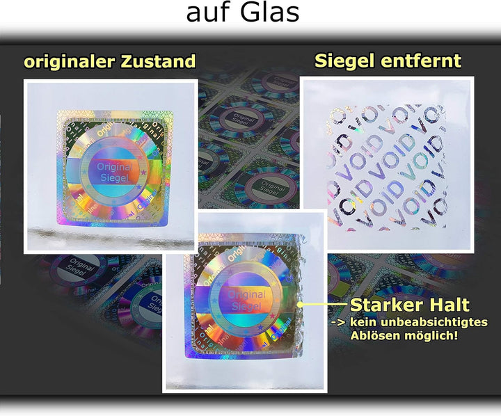 2010 Stk - 3D Hologramm Original-Siegel 25mm - Sicherheitssiegel Qualitäts-Siegel Siegeletiketten Ga