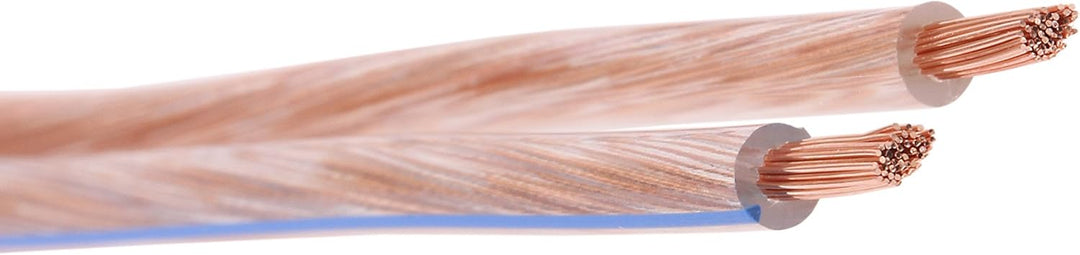 Misterhifi 20 m Lautsprecherkabel 2 x 1,5 mm², Litze: 2 x 48 x 0,2 mm, transparent isoliert, 99,99%
