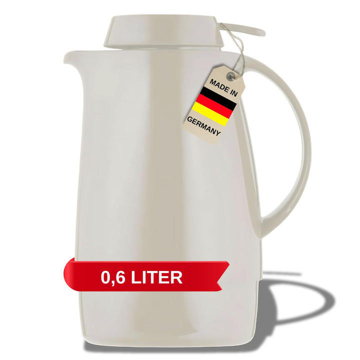 Helios Servitherm Kunststoff-Isolierkanne, weiss, 0,6 Liter 600 ml Weiss, 600 ml Weiss