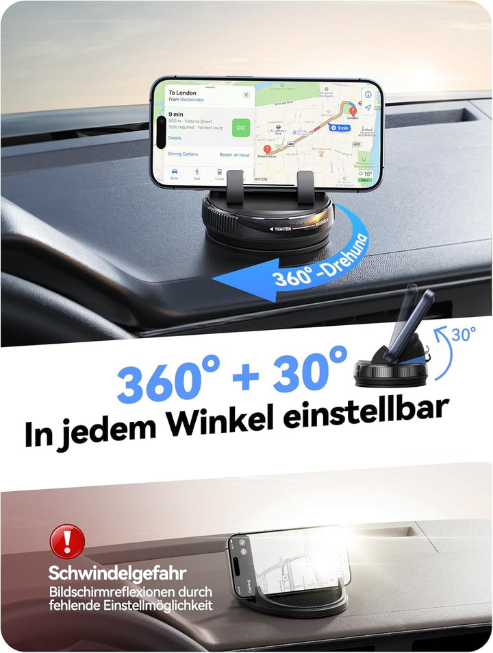 JOYROOM Handyhalterung Auto Armaturenbrett [Gel & Saugnapf] Universelle Handy Halterung Auto kompati