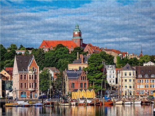 CALVENDO Puzzle Flensburg 1000 Teile Lege-Grösse 64 x 48 cm Foto-Puzzle Bild von Peter Roder, 1000 T