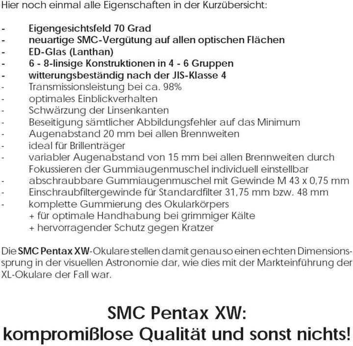 Pentax peng515 – Okular XW 5 5x, 5x