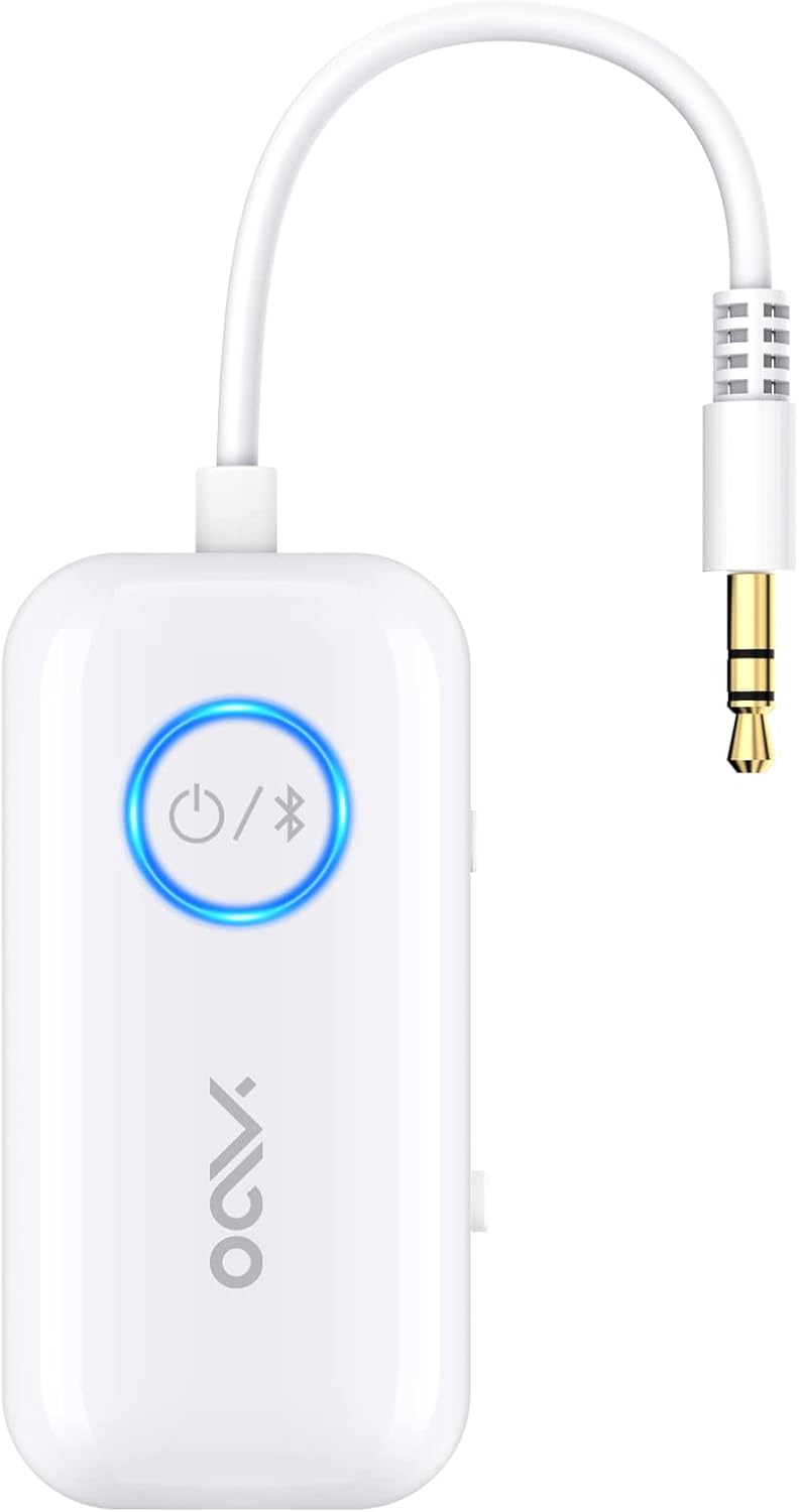YMOO Bluetooth 5.3 Sender Empfänger für Kopfhörer, Dual Pairing 2 in 1 Bluetooth Adapter mit Aptx/Ap