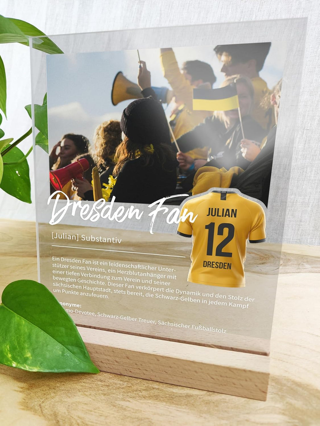 Dresden Geschenk personalisiert - Acryl Geschenk - Definition: Dresden Fan - Dresden Fanartikel, Dre