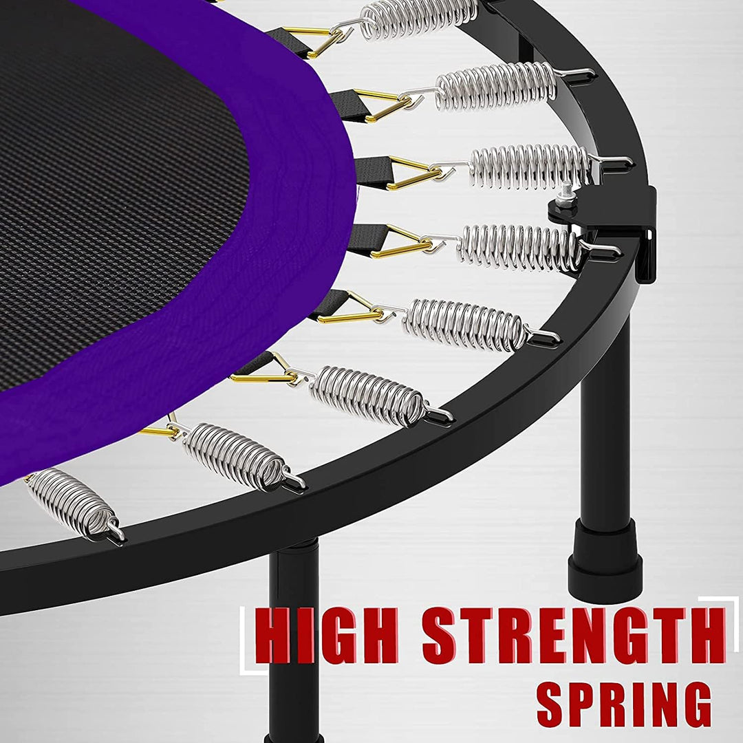 Kanchimi Faltbar Mini Fitness Indoor Exercise Workout Rebounder Sport Trampolin mit Griff, 8 Violett