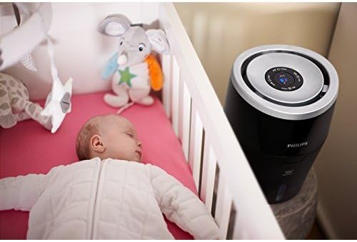 Philips HU4813/10 Luftbefeuchter (bis zu 44m², hygienische NanoCloud-Technologie, leiser Nachtmodus,