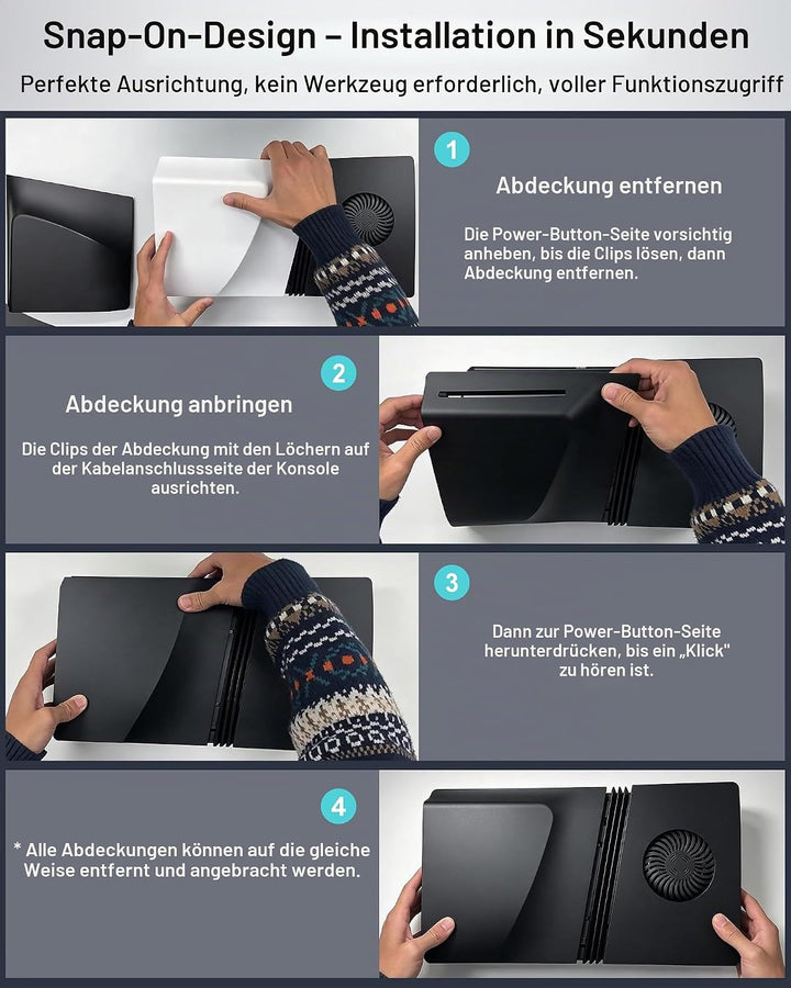 Joso Faceplate für PS5 Pro CD-ROM Version, Anti-Scratch staubdichtes Gehäuse Ersatz, Abdeckung Haut