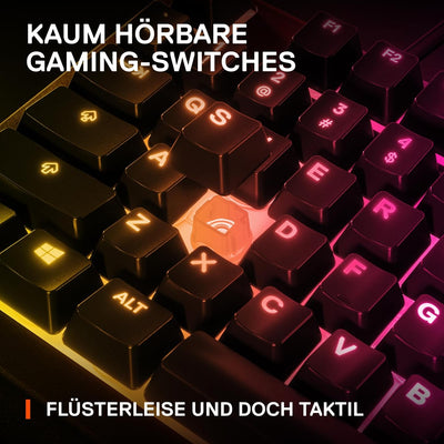 SteelSeries Apex 3 - Gaming Tastatur - 10-Zonen RGB-Beleuchtung - Premium magnetische Handballenaufl