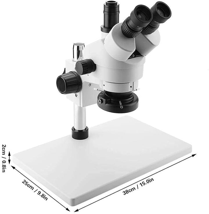 3,5X-90X Trinokular-Stereo-Zoom-Mikroskop Einstellbarer Tri-Vision-Arbeitsabstand von 30 bis 165 mm