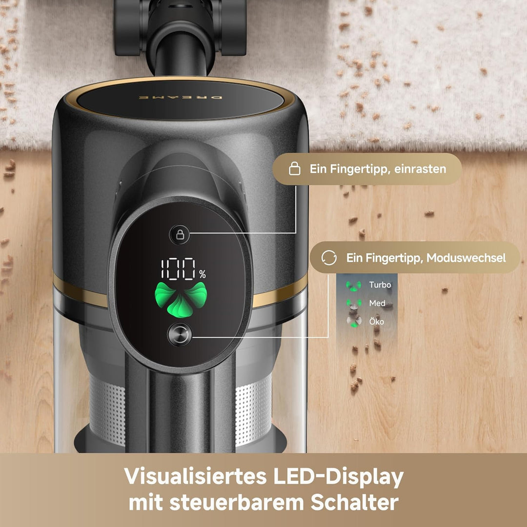 dreame R20 SE-A Akku-Staubsauger, 20.000 PA/ 150 AW Saugkraft, 90 Min., LED-Display, 0,6 l Staubbehä