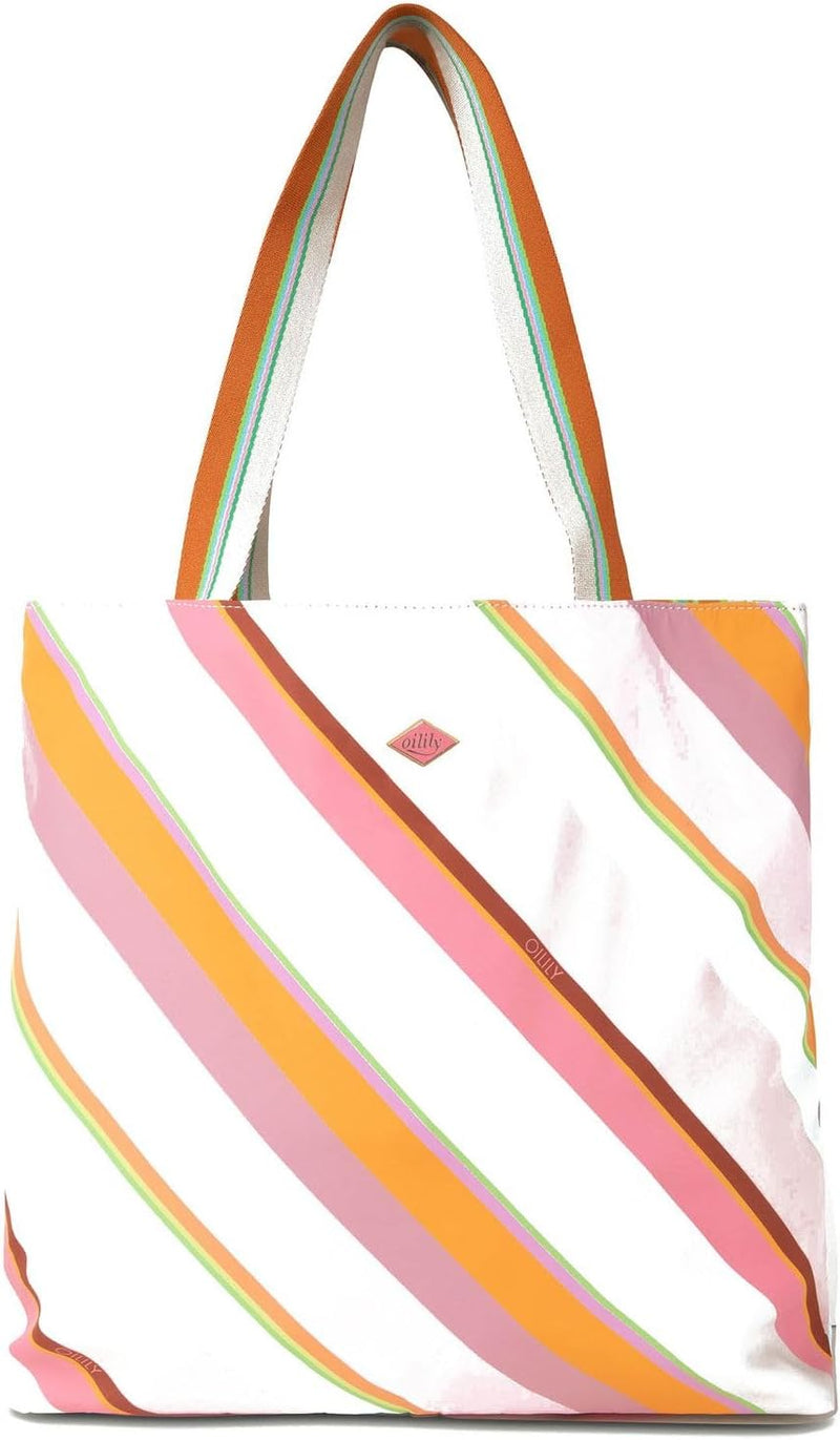 Oilily Romy Reversible Shopper Summer Stripes Misty Rose