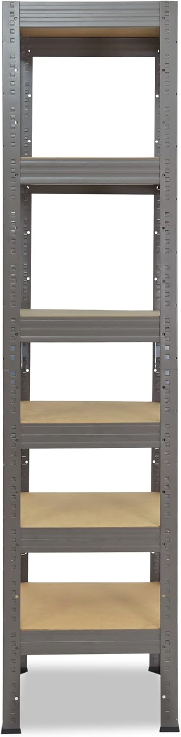 shelfplaza® 200x40x40cm Profi Schwerlastregal grau/Metallregal mit 6 Böden à 166kg Tragkraft/Kellerr