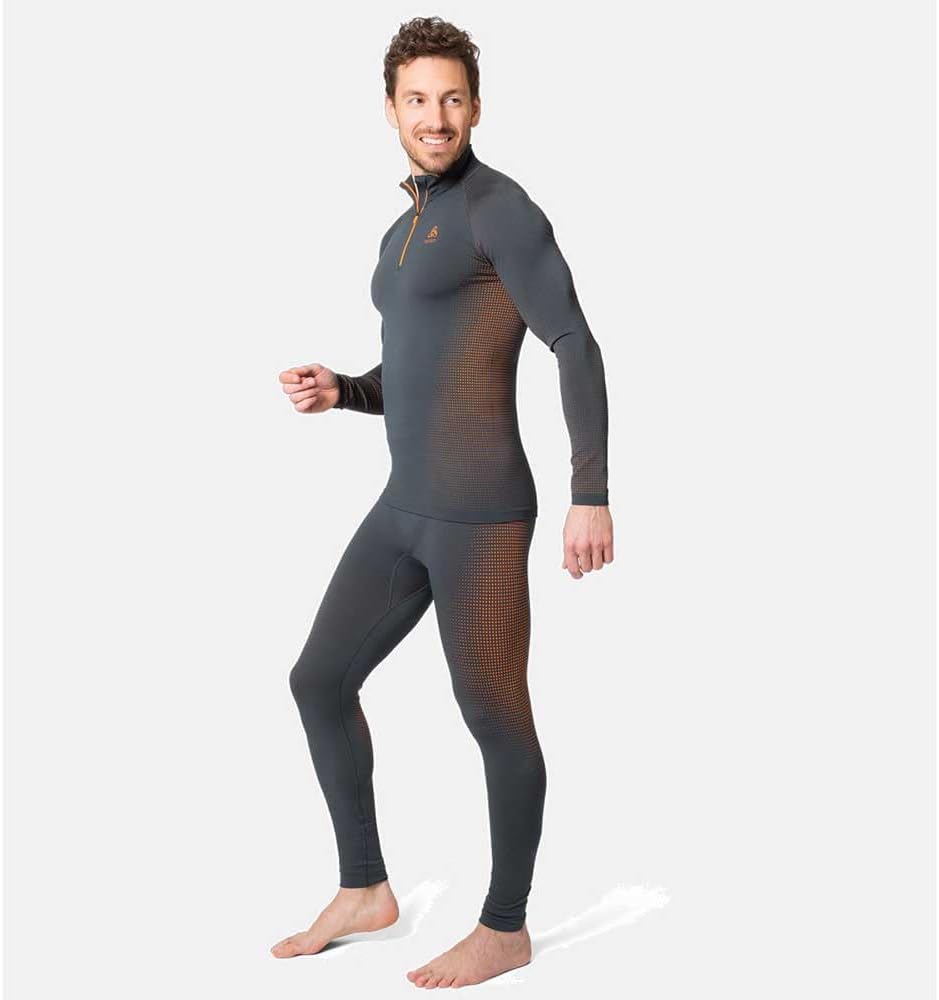 Odlo Herren Performance Warm Eco_196222 Funktionsunterwäsche Langarm Shirt mit Reissverschluss L Ind