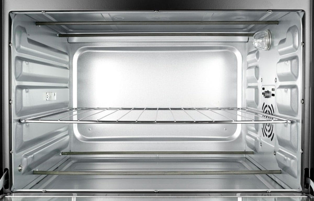 Koliber SUPERMAX X 3000W Backofen 48L Umluft Drehspiess Familienofen Pizzaofen Edelstahl 2000W Ober