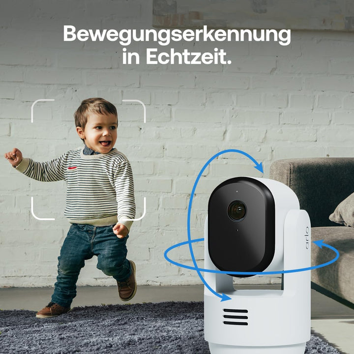 Arlo Rundum-Schutzpaket für Ihr Zuhause – 2X Indoor 3 PTZ 2K kabelgebundene Innen-Überwachungskamera