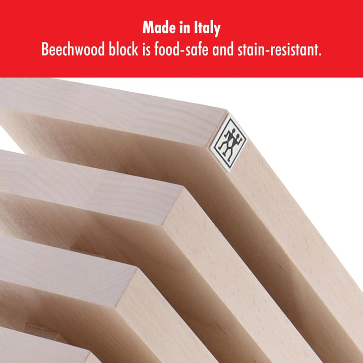 ZWILLING 35103-220 Italian Messerblock, Buchenholz, Weiss/opulenter Garten Weiss/Opulenter Garten Mo