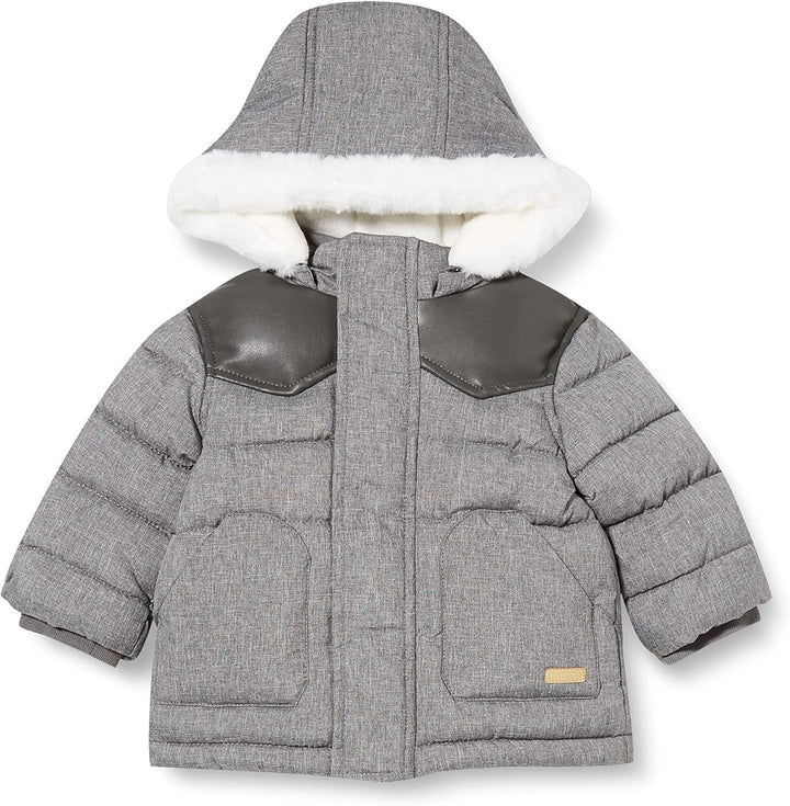 Chicco Baby-Jungen Jacke mit Abnehmbarer Kapuze Steppjacke 3 Monate Grau, 3 Monate Grau