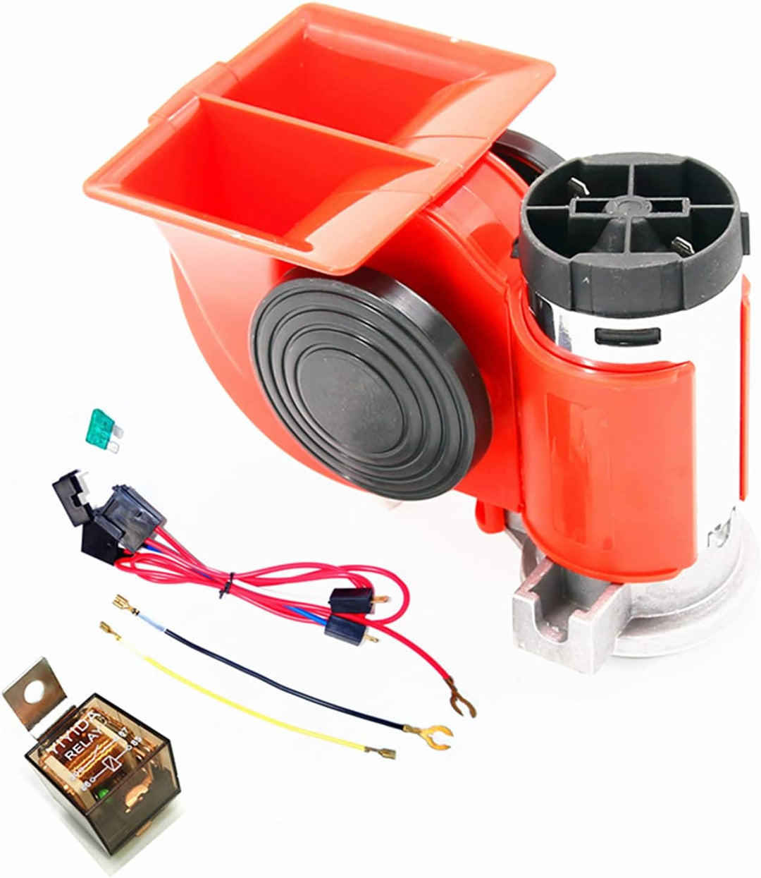 YIYIDA Auto air horn 135DB dual trompete super laute schnecke elektrische pumpe sirene, Lautsprecher