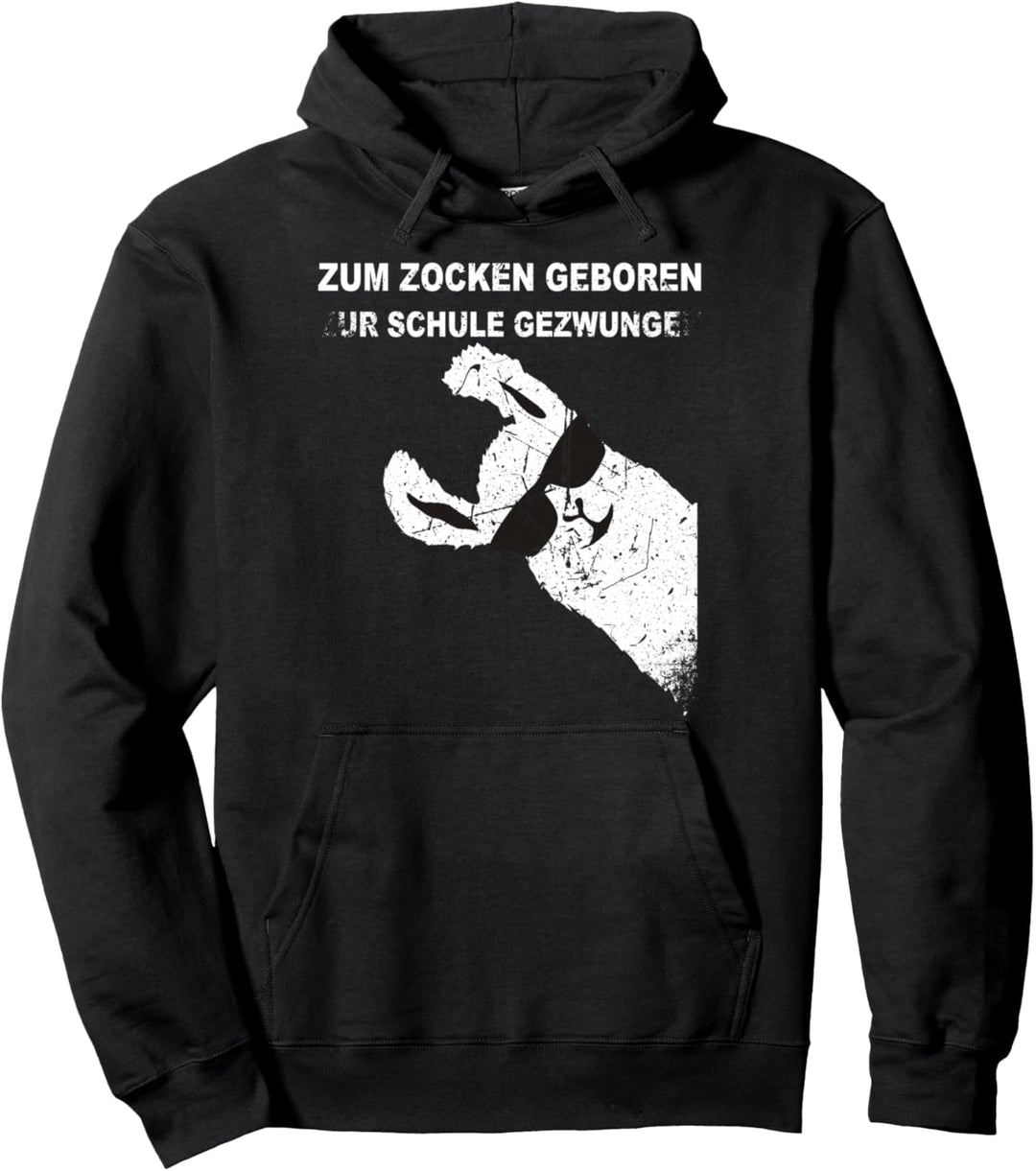 FUN ALPAKA LAMA ZUM ZOCKEN GEBOREN ZUR SCHULE GEZWUNGEN Pullover Hoodie