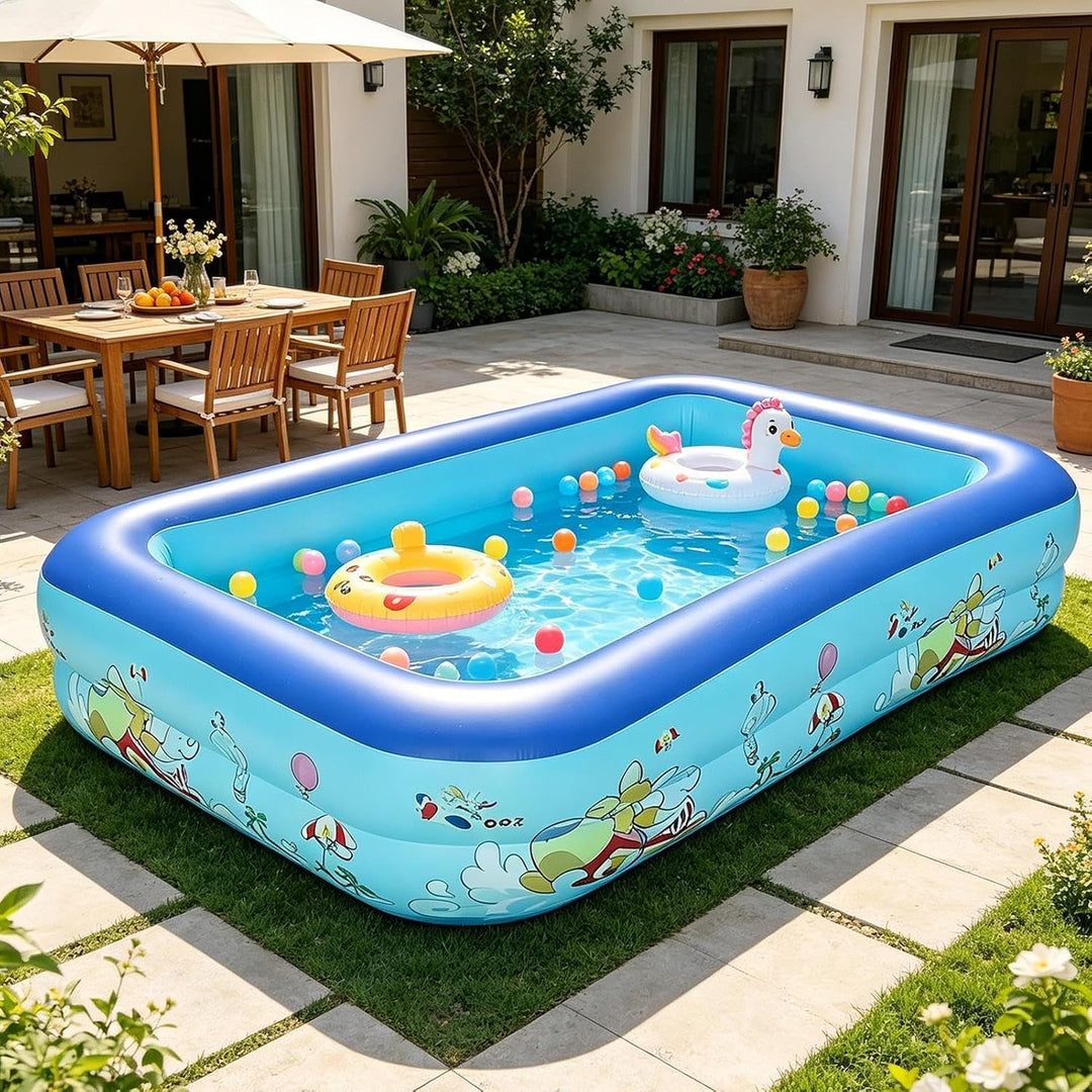 Aufblasbarer Swimmingpool | Mobiler Outdoor Schwimmbecken | Rechteckiges Und Verdicktes Übergrosses