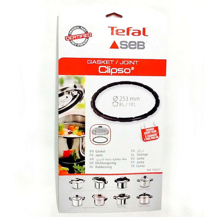 SEB 792237 8/10L Edelstahldichtung Ø 253 mm Entwickelt für Clipso Easy 8L, Clipso Modulo 8/10L und C