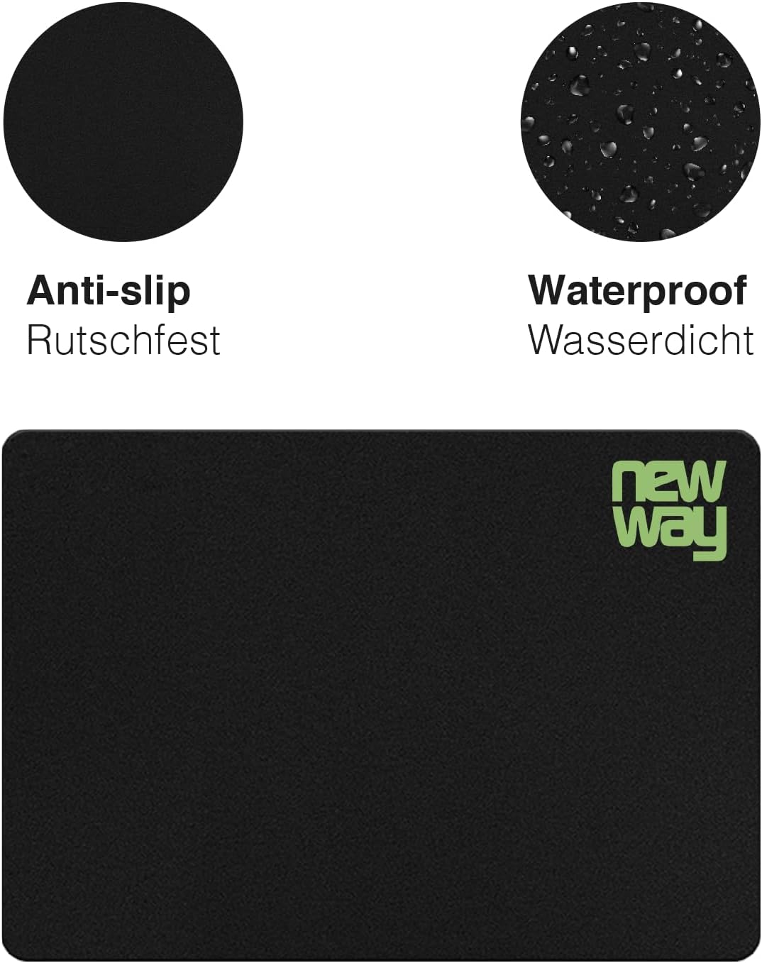 NEWWAY - RF02 Wireless 2,4 GHz Tastatur Maus Pack mit Matte - 105 Tasten 13 Multimedia-Tastenkombina