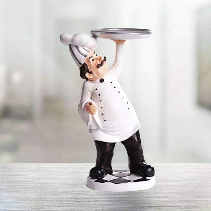Supvox Französischer Koch Figur Koch Koch Sammlerstück für Theke Restaurant Café Bäckerei Hotel Tisc