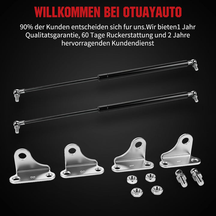 OTUAYAUTO 2 Stück Gasdruckfeder 500mm 200mm 450N, Universal Gasdruckdämpfer mit Kompressionsfeder Be