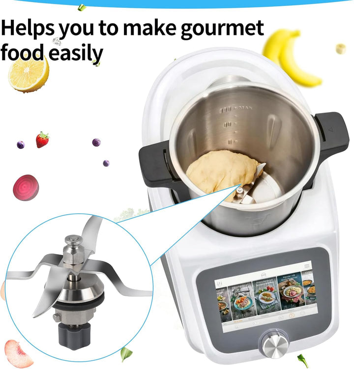 SWAWIS Ersatzmesser Mixmesser aus Edelstahl Kompatibel mit Silvercrest Monsieur Cuisine Connect und