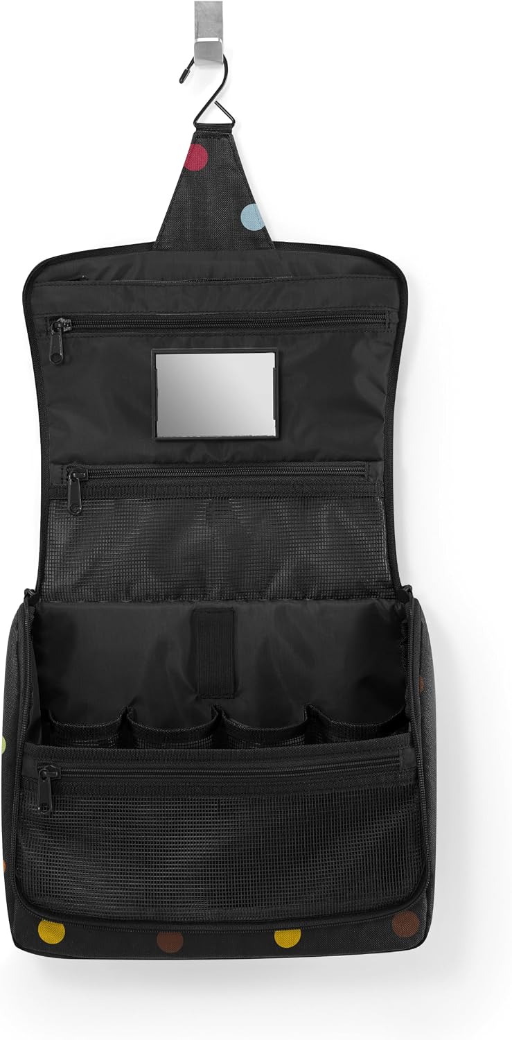 reisenthel toiletbag XL dots - praktischer Kulturbeutel mit Haken, wasserabweisendes Material, Dots