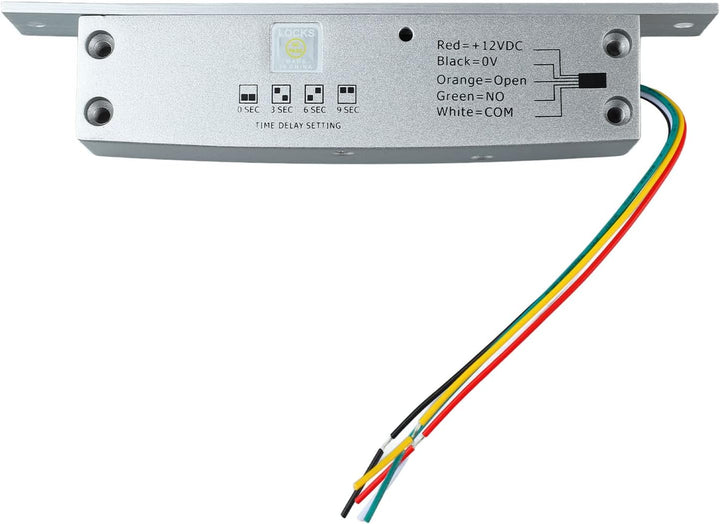 DC 12 V 5 Zeilen Elektrisches Riegelschloss – Schmales Riegel-Fallriegel-Türschloss mit Zeitverzöger