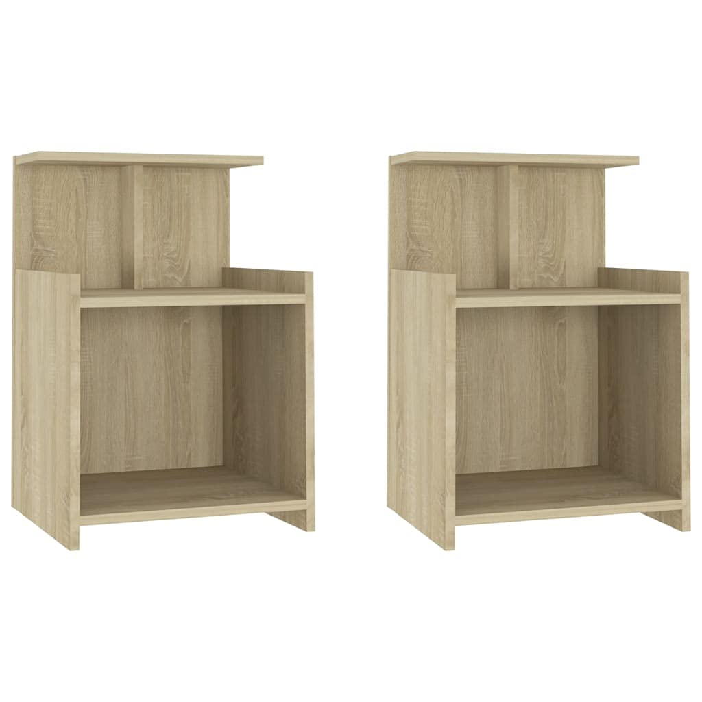 vidaXL 2X Nachttisch Nachtschrank Nachtkommode Nachtkonsole Schlafzimmer Schrank Kommode Beistelltis