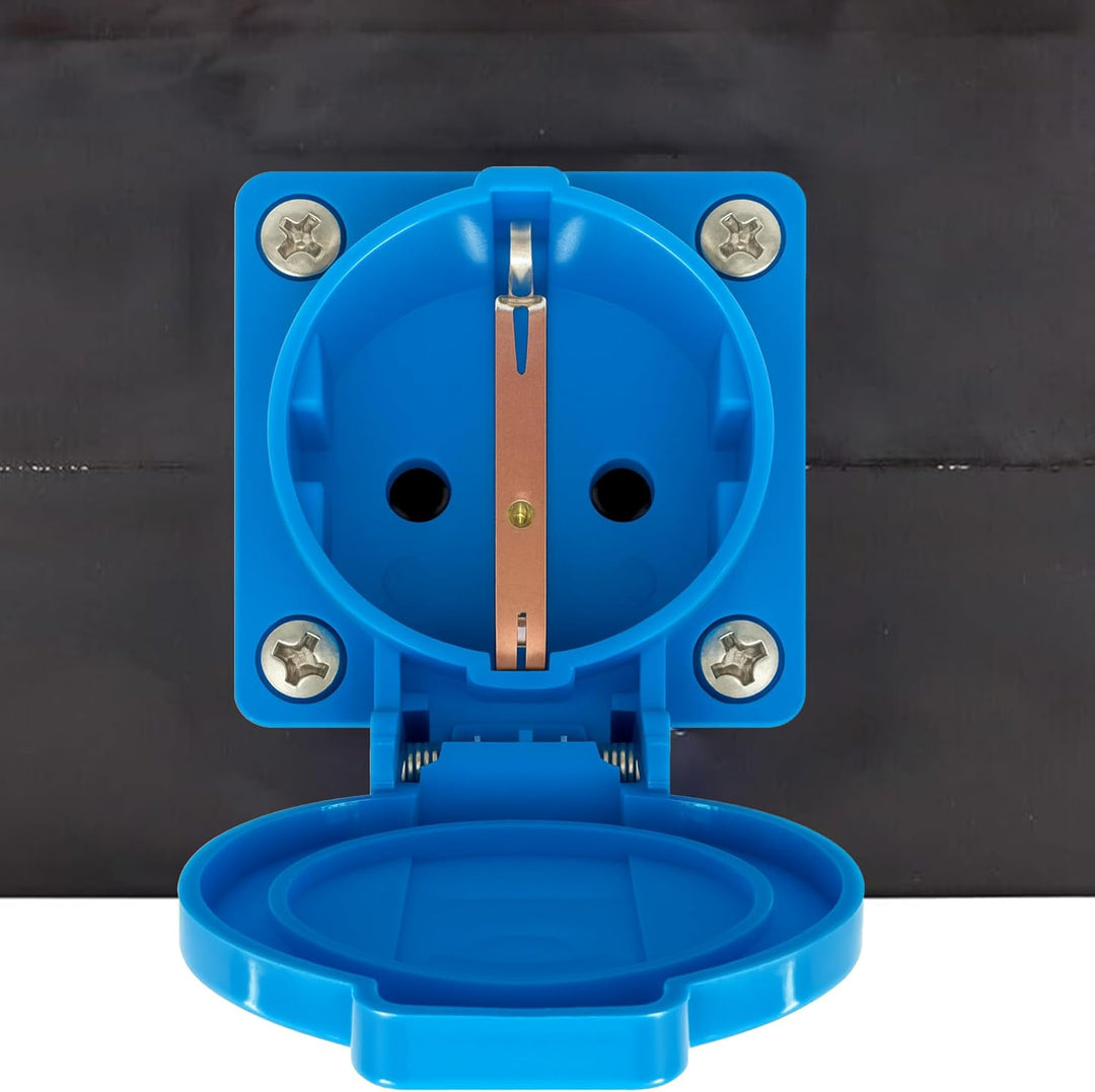 CEE Baustromverteiler Starkstrom Schuko Adapter Verteiler 3 x 230V 1 x 400 V 5-polig 16A IP44 Outdoo