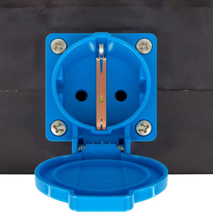 CEE Baustromverteiler Starkstrom Schuko Adapter Verteiler 3 x 230V 1 x 400 V 5-polig 16A IP44 Outdoo