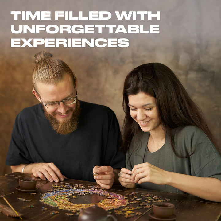 UNIDRAGON Original Holzpuzzle — Mandala Inexhaustible Abundance, 700 Teile, Royal Grösse 17.7x17.7 Z