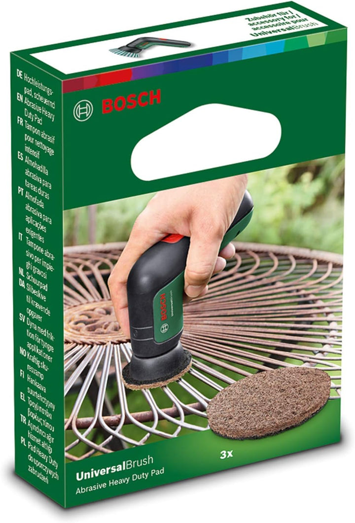 Bosch Bürste für Akku Reinigungsbürste UniversalBrush & Hochleistungspad, scheuernd für Akku Reinigu