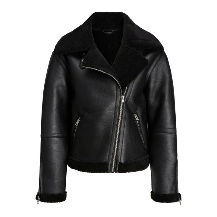 JACK & JONES Damen Jxlee Aviator Faux Shearling JKT OTW Sn Jacke XS Schwarz, XS Schwarz