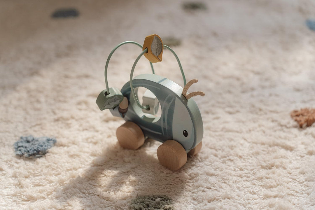 Little Dutch Geschenkset Holz-Spielzeug 3-teilig für Baby Kleinkind Junge blau - Forest Friends