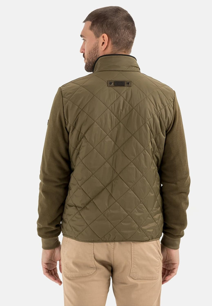 camel active Herren Steppblouson mit Jerseyärmeln 30 Olive Brown, 30 Olive Brown
