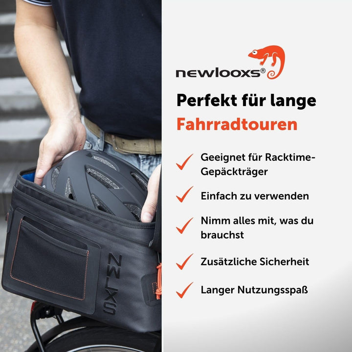New 193.33 Looxs Varo Trunbag Racktime Black Dragertas, 15 Liter