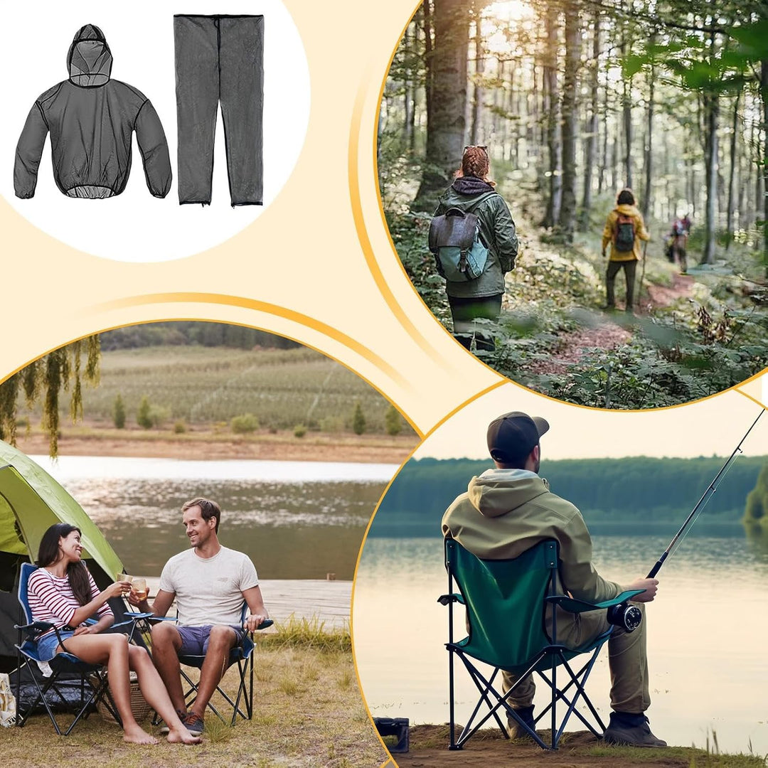 Fliegenschutzhemd – Umfassende Schutzkleidung aus Mesh | vielseitig, atmungsaktiv, für Wandern, Camp