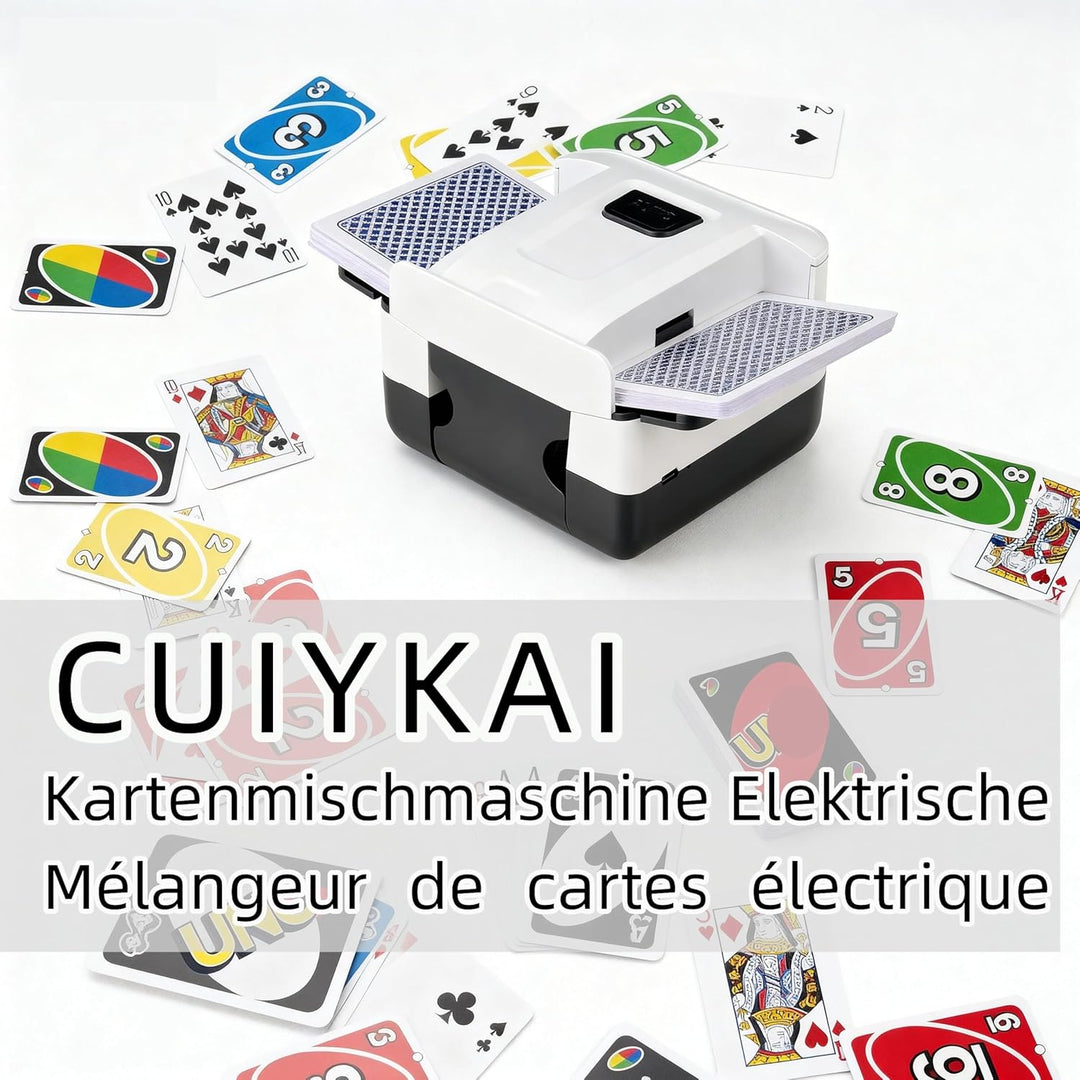 Kartenmischmaschine Elektrische - Automatischer Mischmaschine Karten, Kartenmischgerät für 1-2 Decks