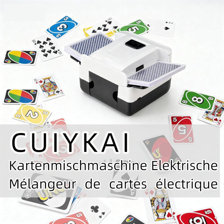 Kartenmischmaschine Elektrische - Automatischer Mischmaschine Karten, Kartenmischgerät für 1-2 Decks