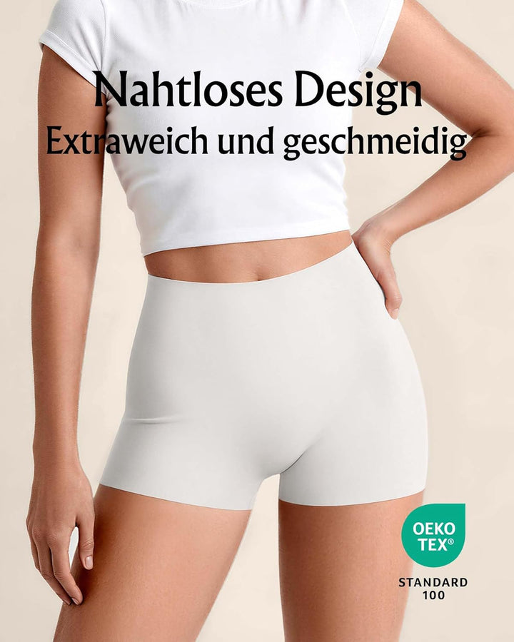 SHARICCA Boxershorts Damen Nahtlos Shorts Radlerhose Unterhose Hotpants Kurze Hose Hohe Taille Boxer