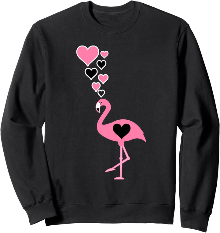 Süsse Flamingo-Herzen - Ich liebe Flamingos Sweatshirt