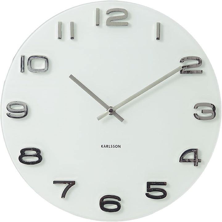 Karlsson KA4402 Wanduhr Vintage rund weiss, Ø 35 cm 35 cm Weiss, 35 cm Weiss