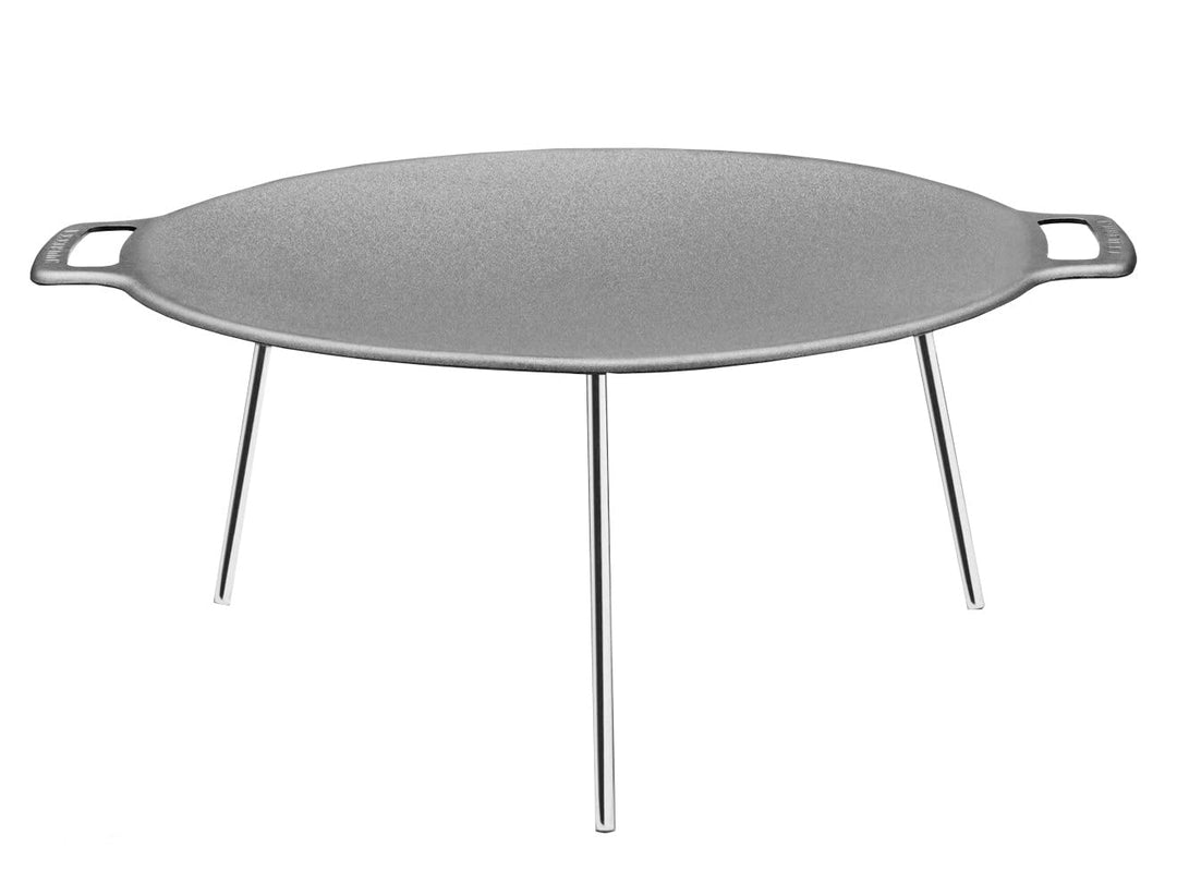 MUURIKKA Grillpfanne 58cm, Outdoor Pfanne, Feuerpfanne mit Beinen aus robuster Walzstahl für Lagerfe