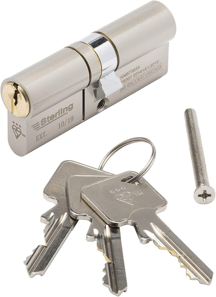 Sterling EPD4036 TS007 3-Sterne-Polizei-zugelassener Euro-Türzylinder, Doppel-Finish, Messing und sa