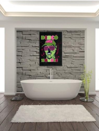 Dark Disco Zombie black Leinwandbild Bild auf Leinwand, XXL riesige Bilder fertig gerahmt mit Keilra